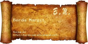 Berda Margit névjegykártya